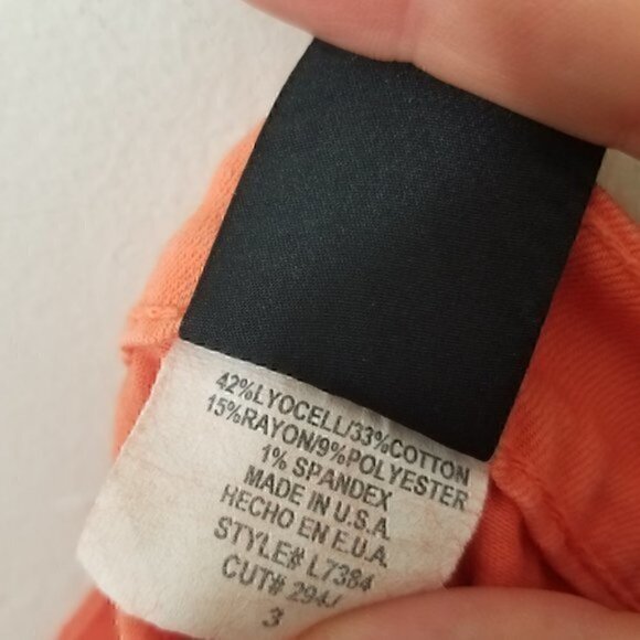 Flying Monkey Skinny Stretch Orange Jeans Size 3 - Picture 6 of 6